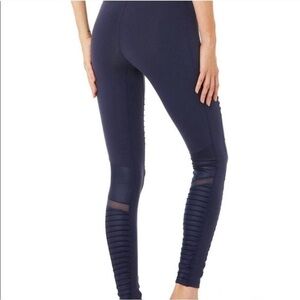 Alo Yoga Navy Moto Leggings